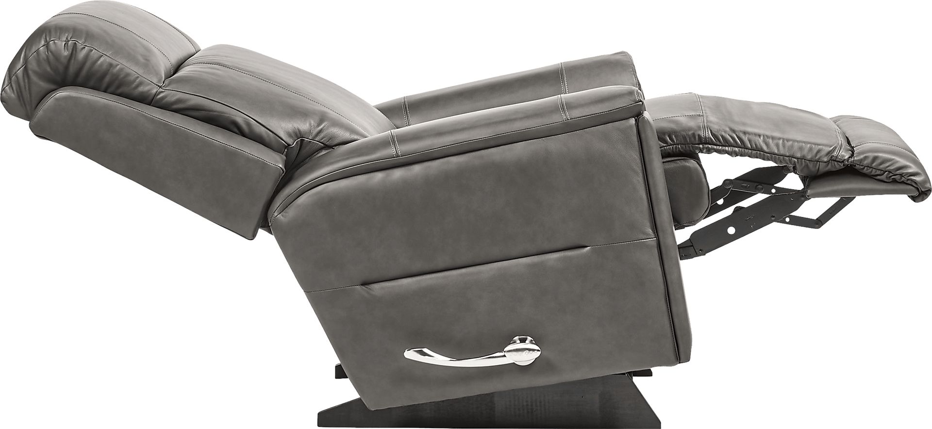 The Shaq II Charcoal Leather Rocker Recliner - Image 4