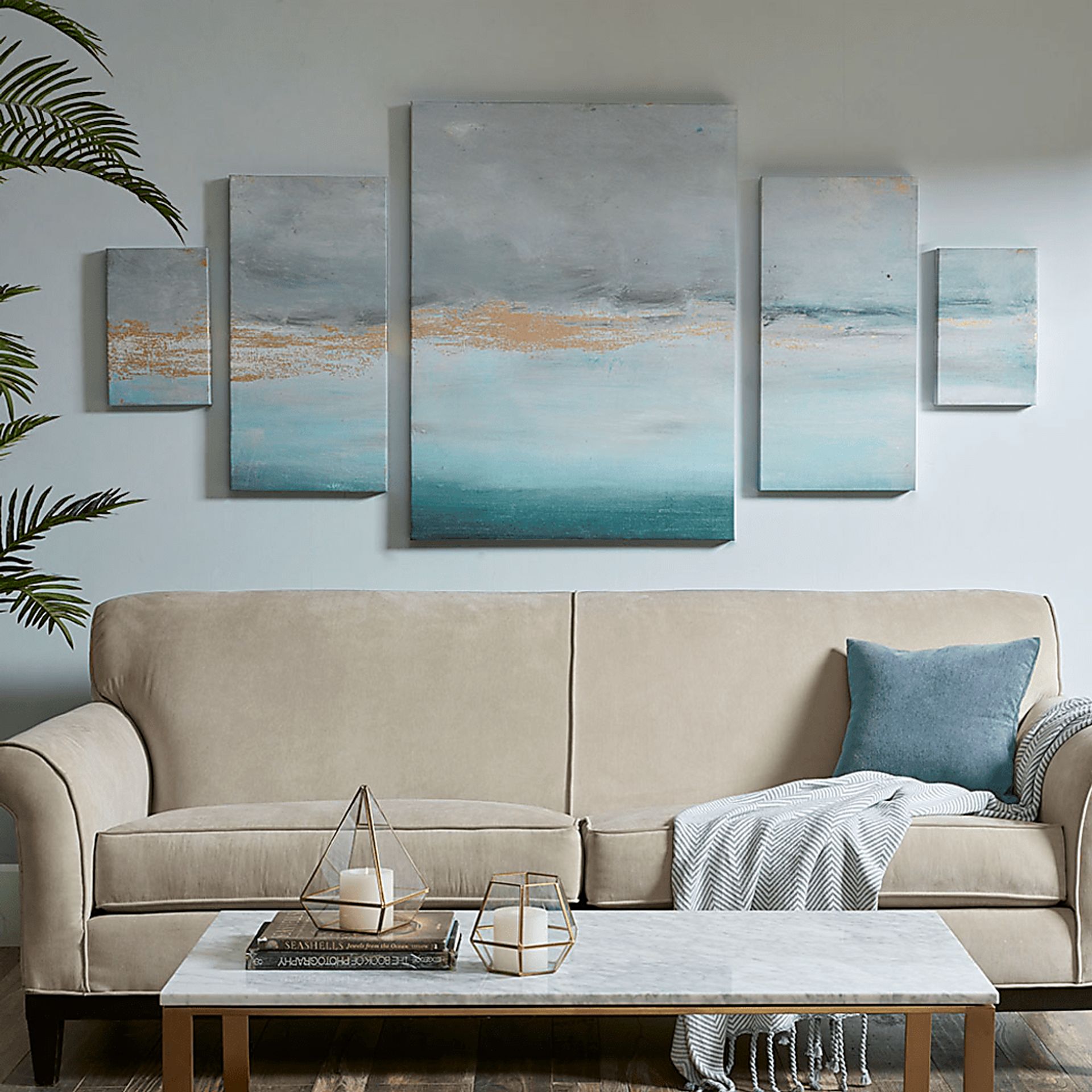 The Start Of A Storm Blue Artwork, Set of 5 - Image 2