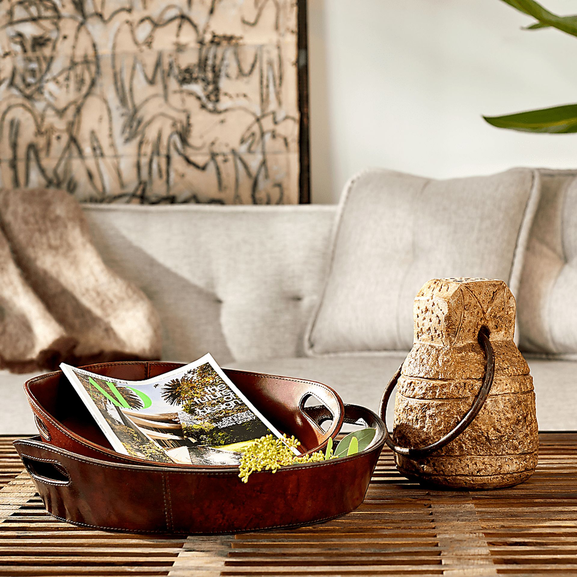 Theall Brown Tray, Set of 2 - Image 2