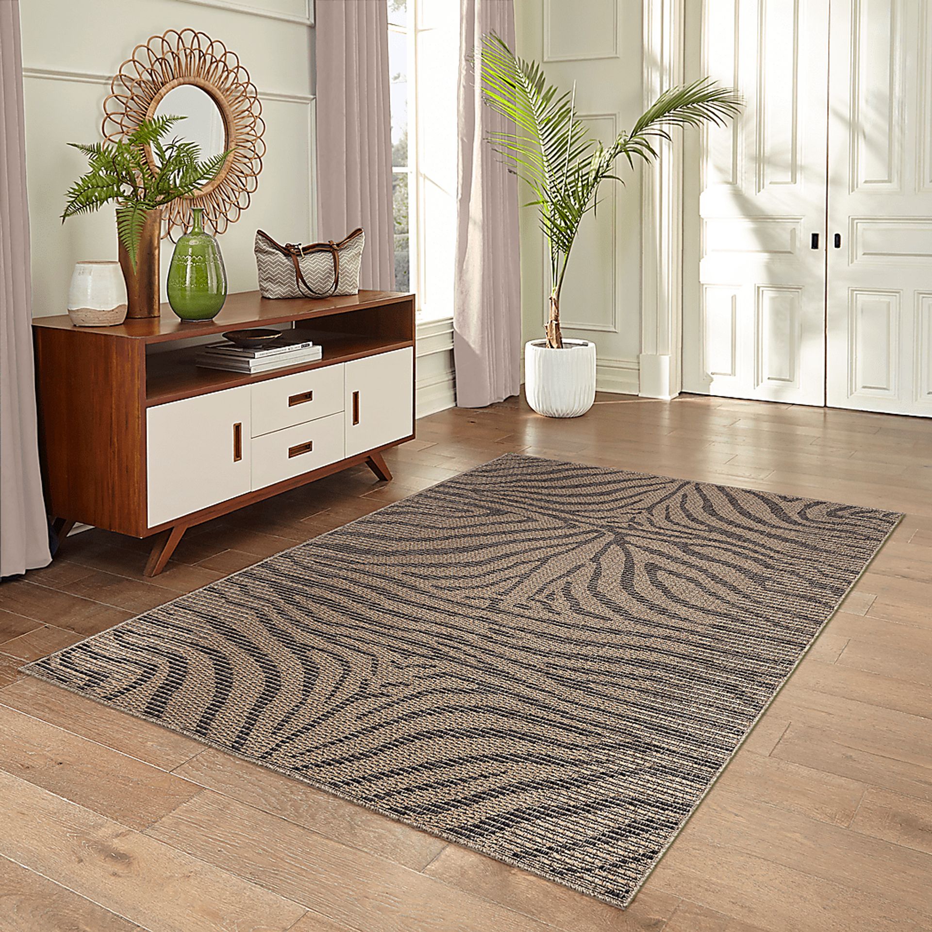 Thebe Taupe 6'6 x 9'4 Indoor/Outdoor Rug - Image 3