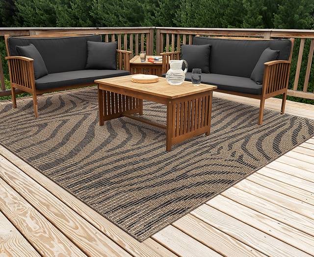 Thebe Taupe 7'10 Sqaure Indoor/Outdoor Rug - Thumbnail - Image 2