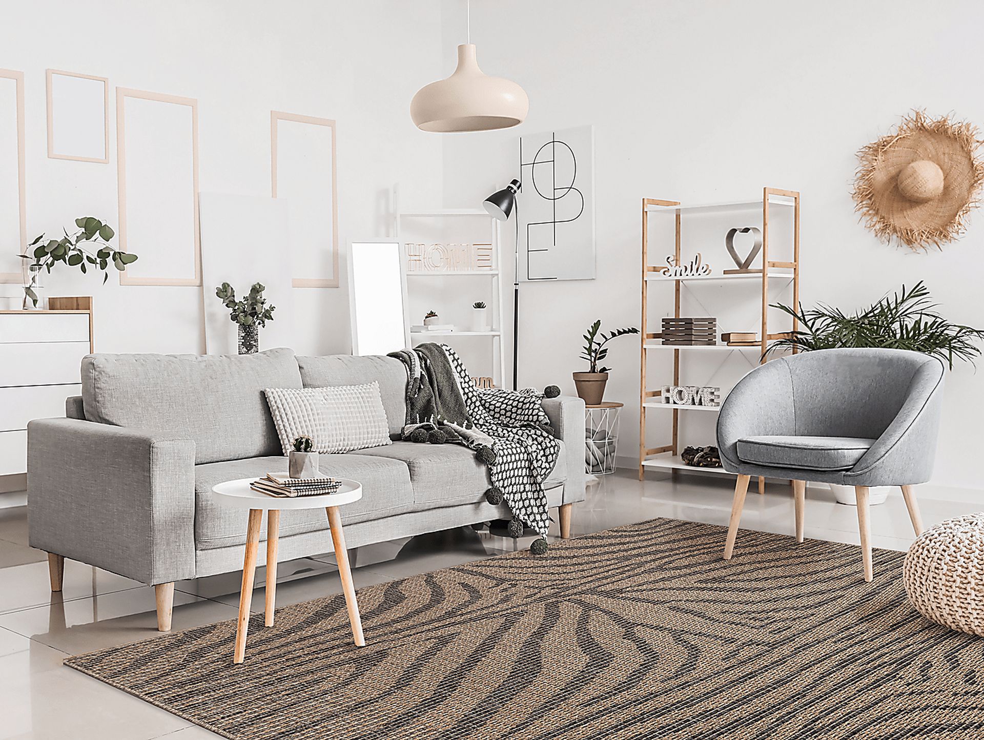 Thebe Taupe 7'10 Sqaure Indoor/Outdoor Rug - Image 3