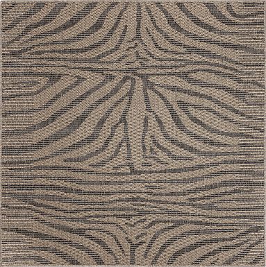 Thebe Taupe 7'10 Sqaure Indoor/Outdoor Rug