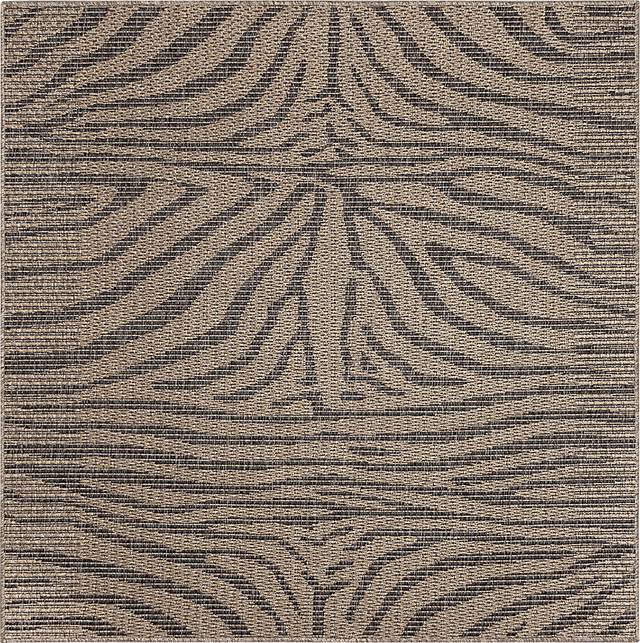 Thebe Taupe 7'10 Sqaure Indoor/Outdoor Rug - Thumbnail - Image 1