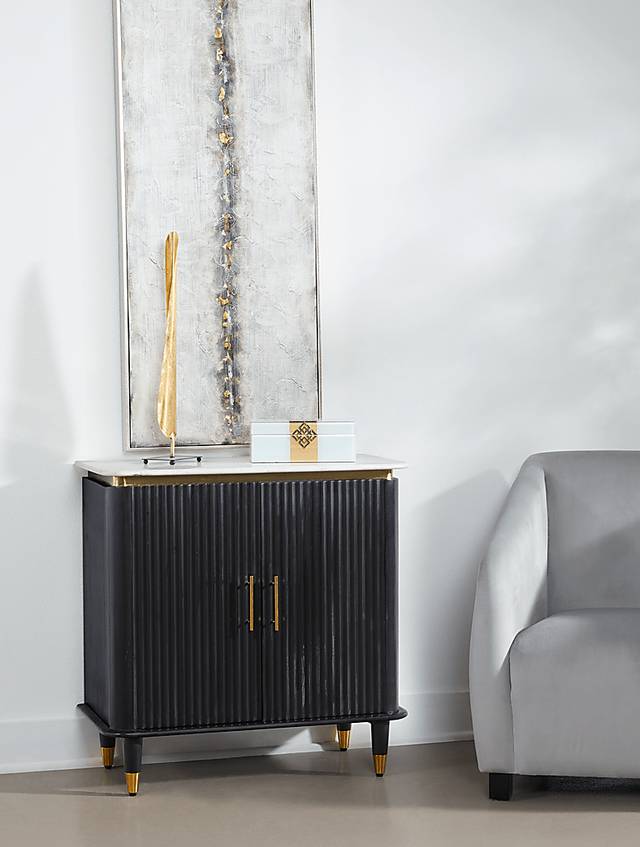 Theckla Black Accent Cabinet - Thumbnail - Image 2
