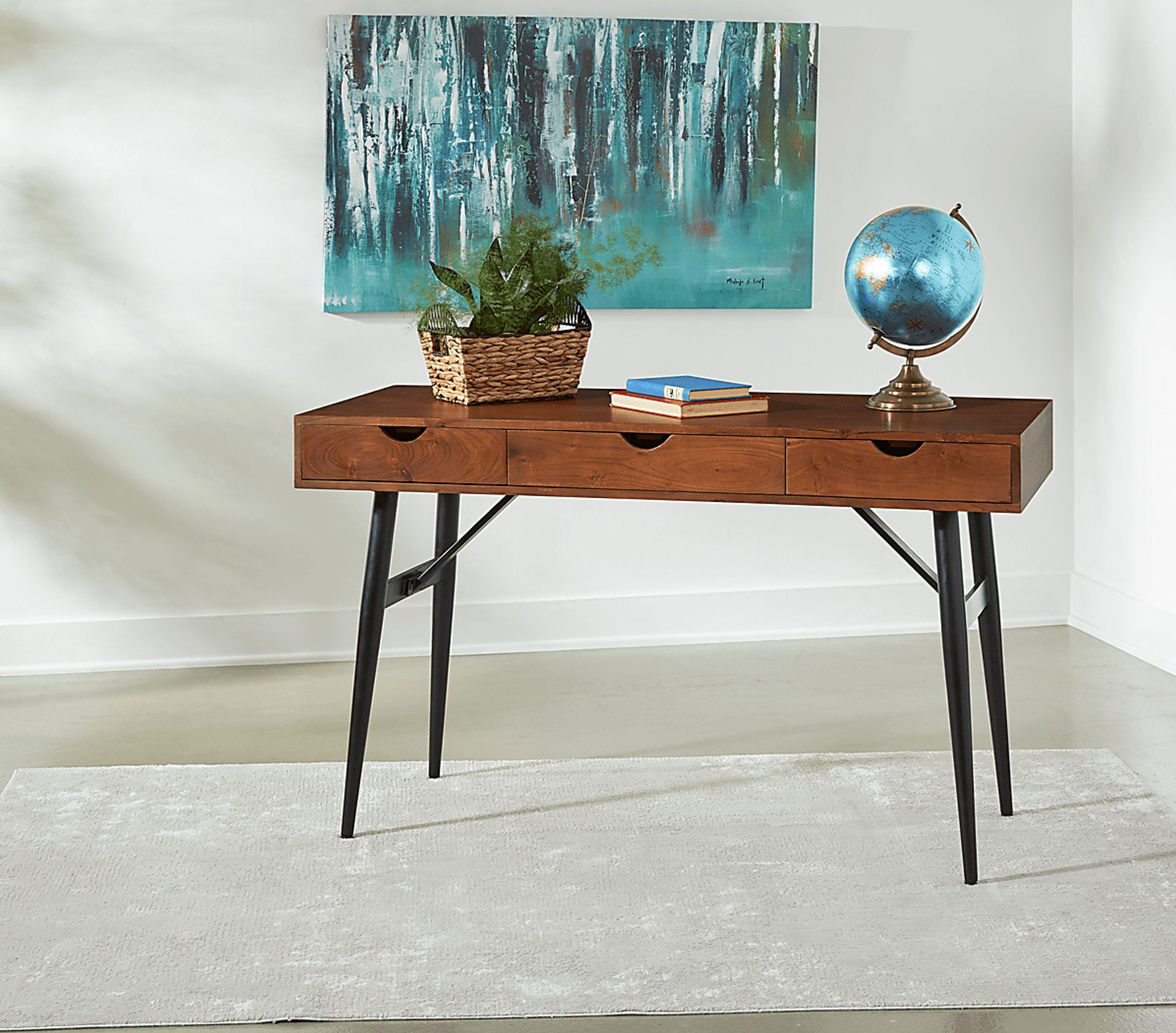 Theleran Brown Writing Desk - Image 9