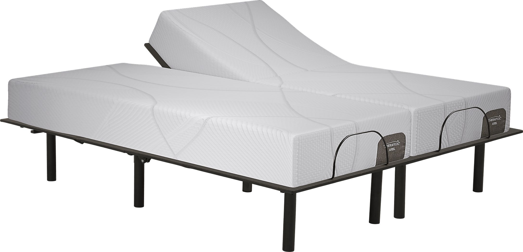 Therapedic Ariel Split King Mattress with RTG Sleep 2000 Adjustable ...