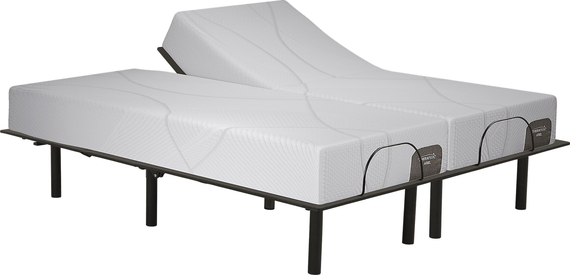 Therapedic Ariel Split King Mattress with RTG Sleep 2000 Adjustable Base - Image 1