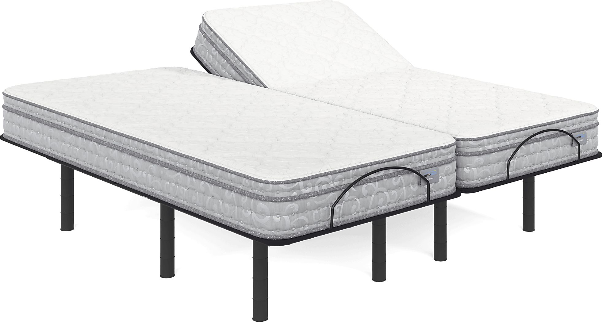 Therapedic Aurora King Mattress with Head Up Only Base
