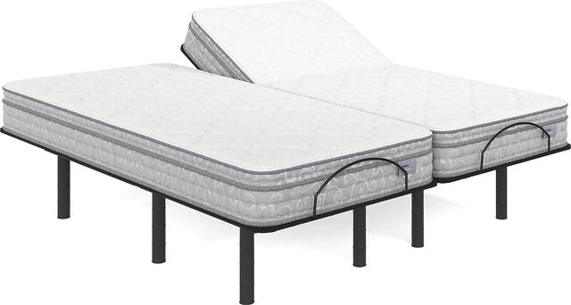 Therapedic Aurora Split King Mattress with Head Up Only Base - Thumbnail - Image 1