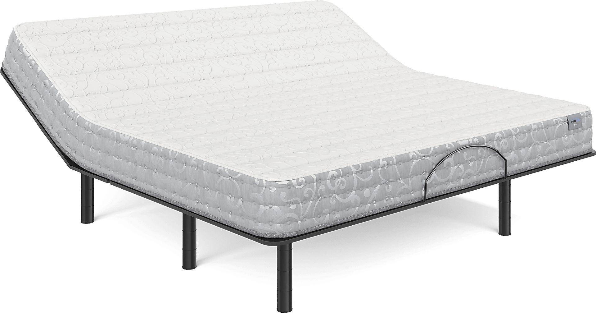 Therapedic Bahia King Mattress Set with Head Up Only Base - Image 1