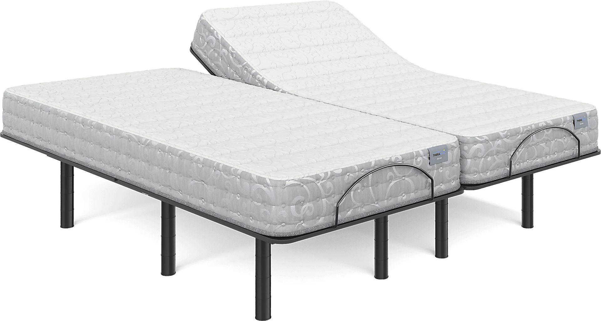 Therapedic Bahia Split King Mattress Set with Head Up Only Base - Image 1