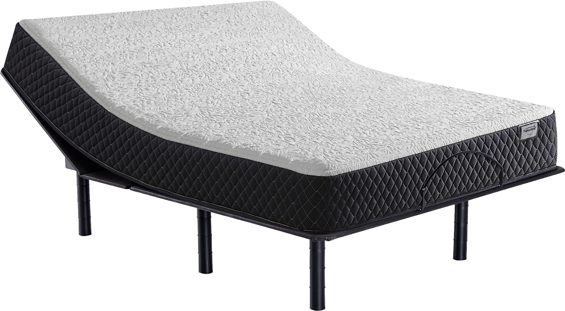 Therapedic Bravo Queen Mattress with Head Up Only Base - Image 1