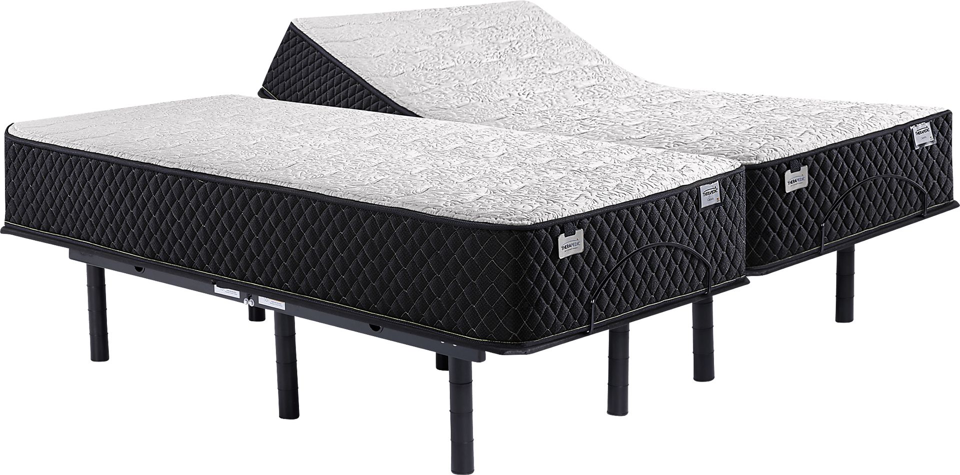 Therapedic Capella Split King Mattress with Head Up Only Base - Image 1