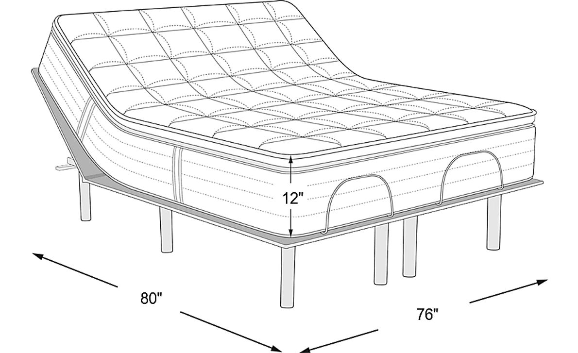 Therapedic Cressida King Mattress with RTG Sleep 2000 Adjustable Base Rooms To Go