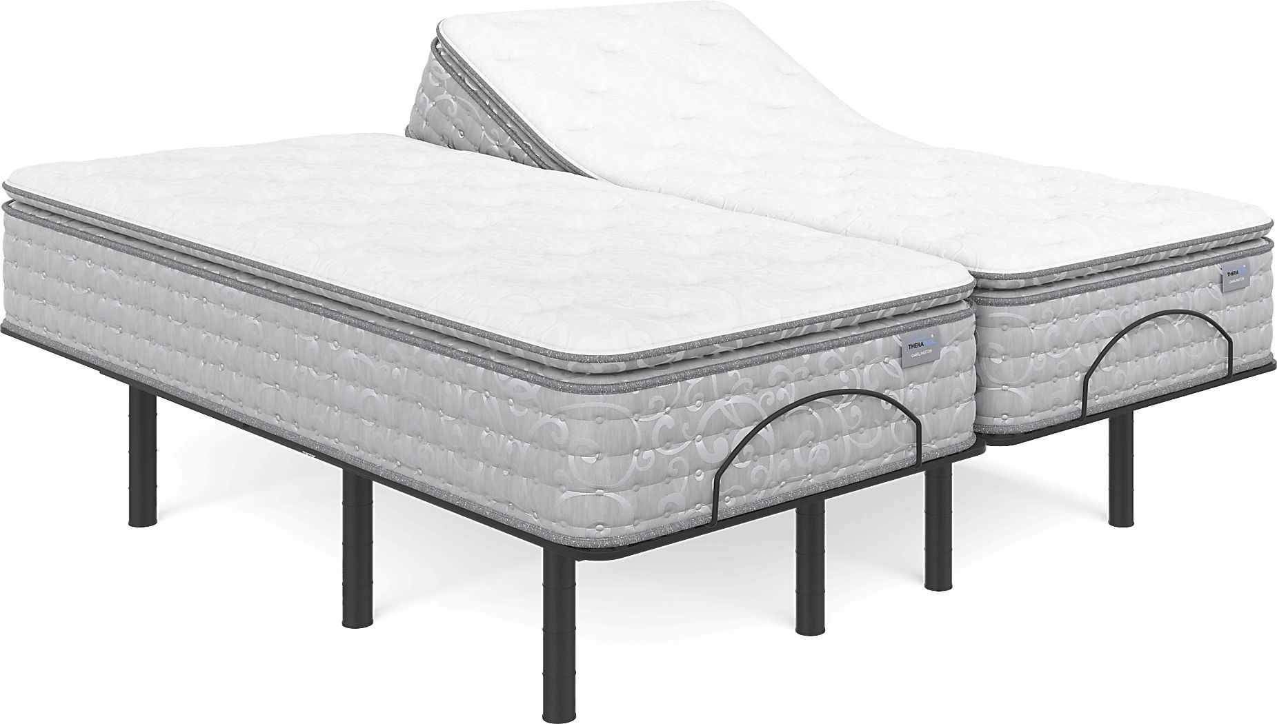 Therapedic Carrolton Split King Mattress with Head Up Only Base - Thumbnail 3