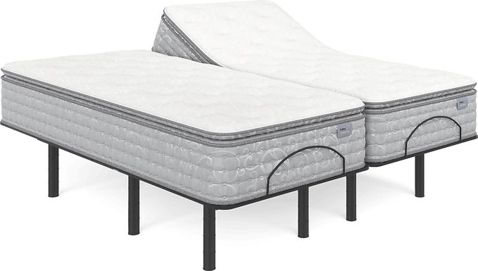 Therapedic Darlington Split King Mattress with Head Up Only Base