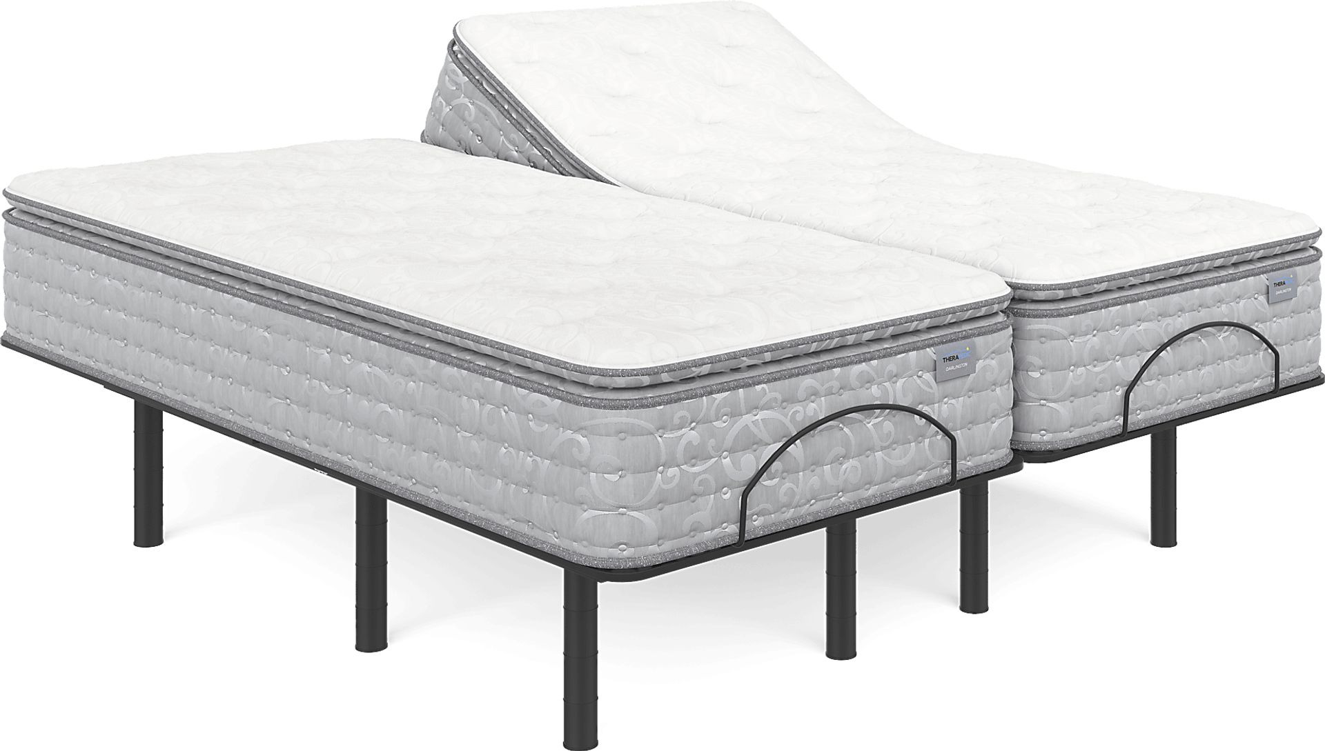 Therapedic Darlington Split King Mattress with Head Up Only Base - Image 1