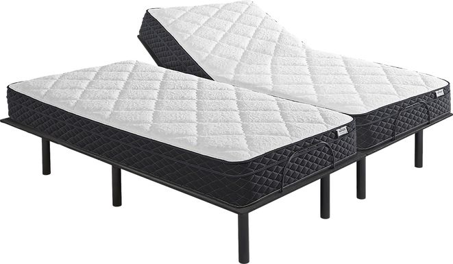 Therapedic Davenport Split King Mattress with Head Up Only Base