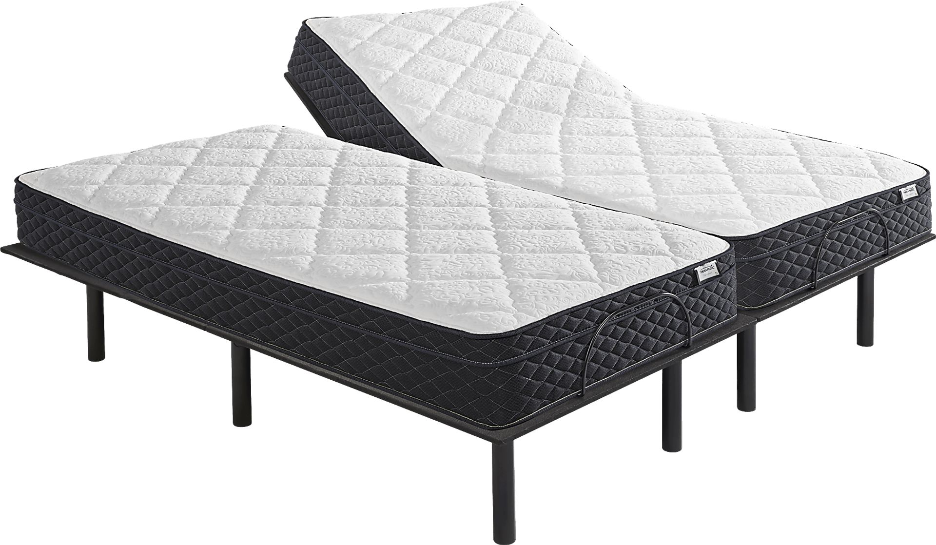Therapedic Davenport Split King Mattress with Head Up Only Base - Image 1