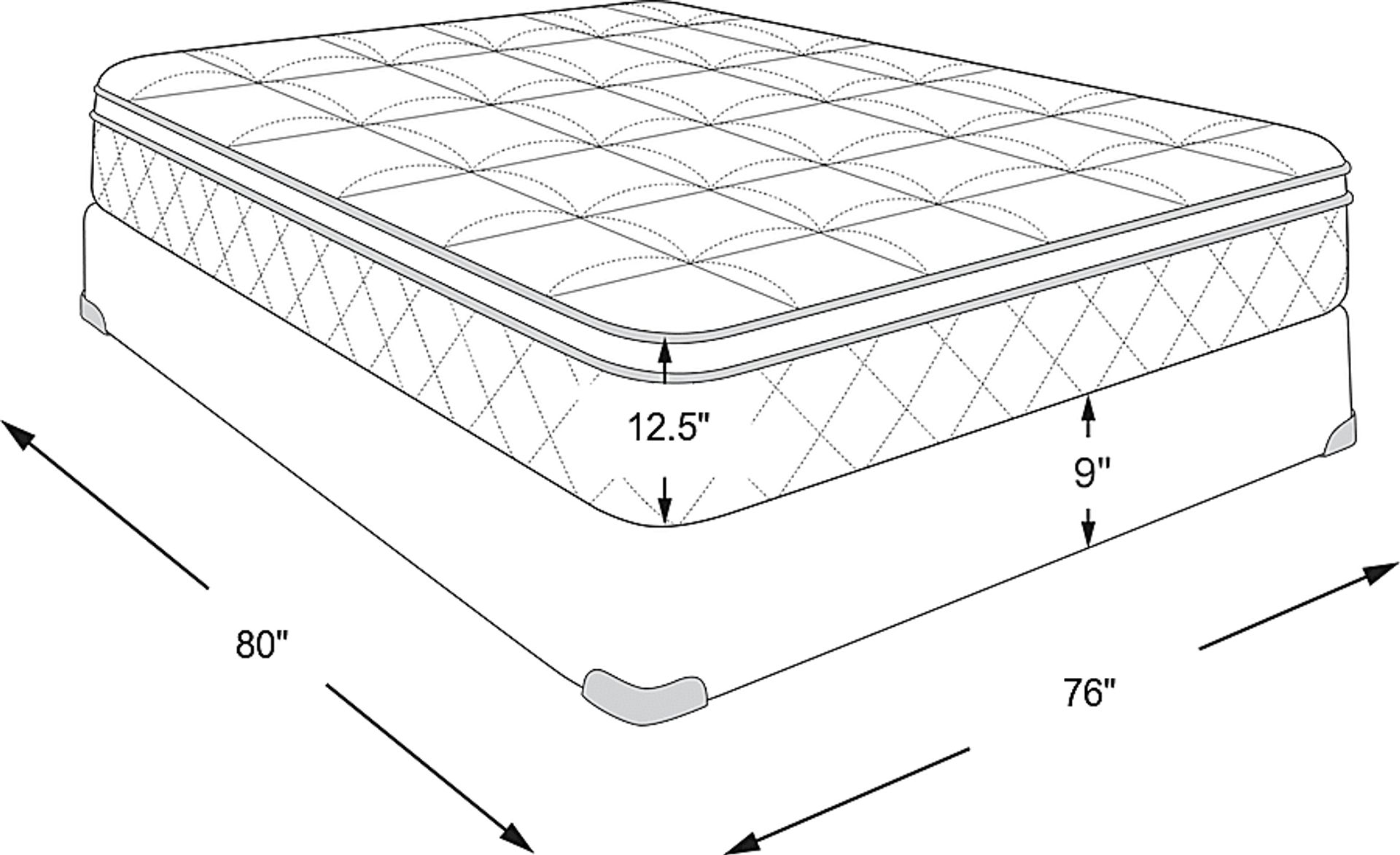 Dimension Image. Please refer to the Dimension Tab on this page for dimension details.