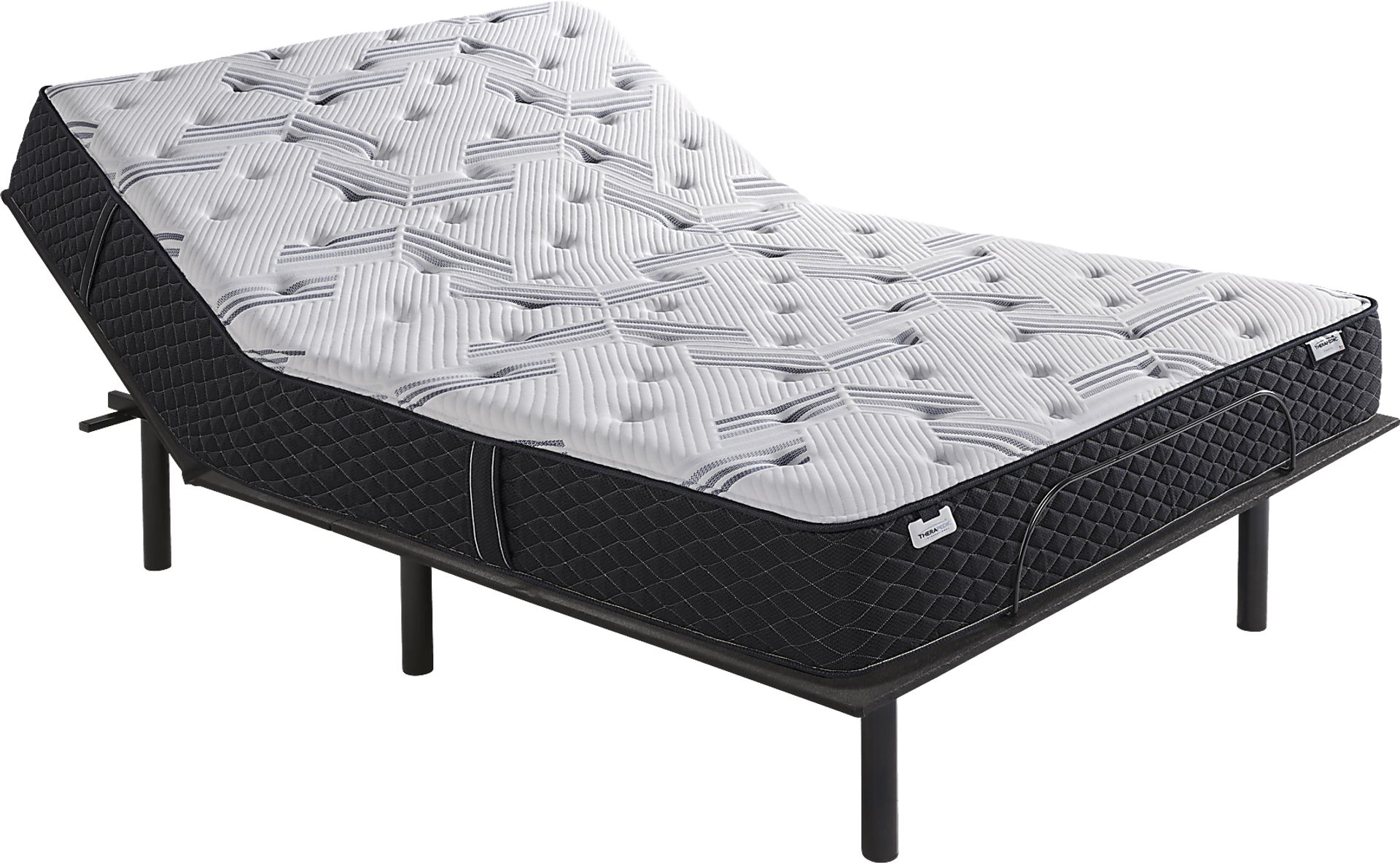Therapedic Essence Queen Mattress with Head Up Only Base - Image 1
