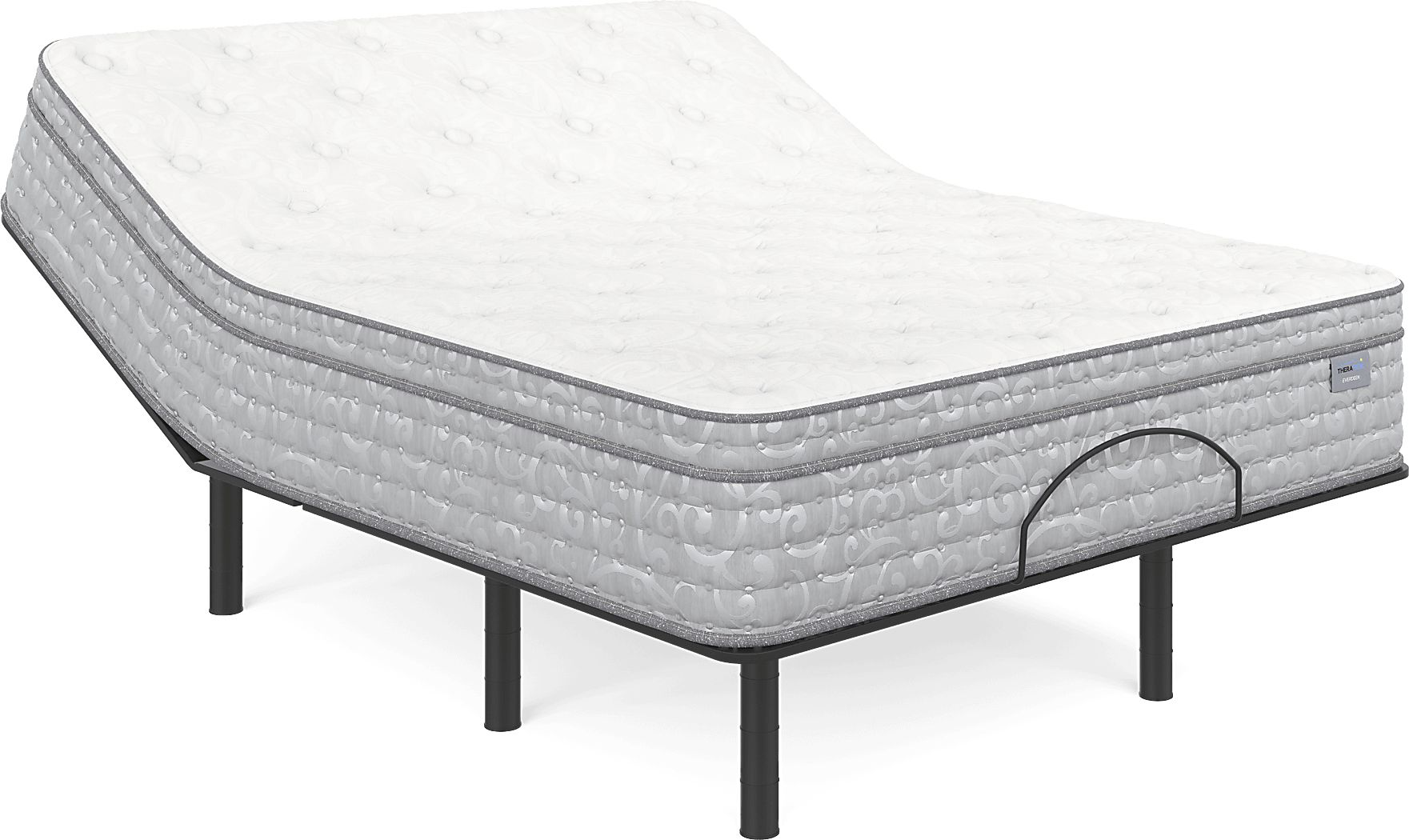 Therapedic Everdeen Queen Mattress with Head Up Only Base