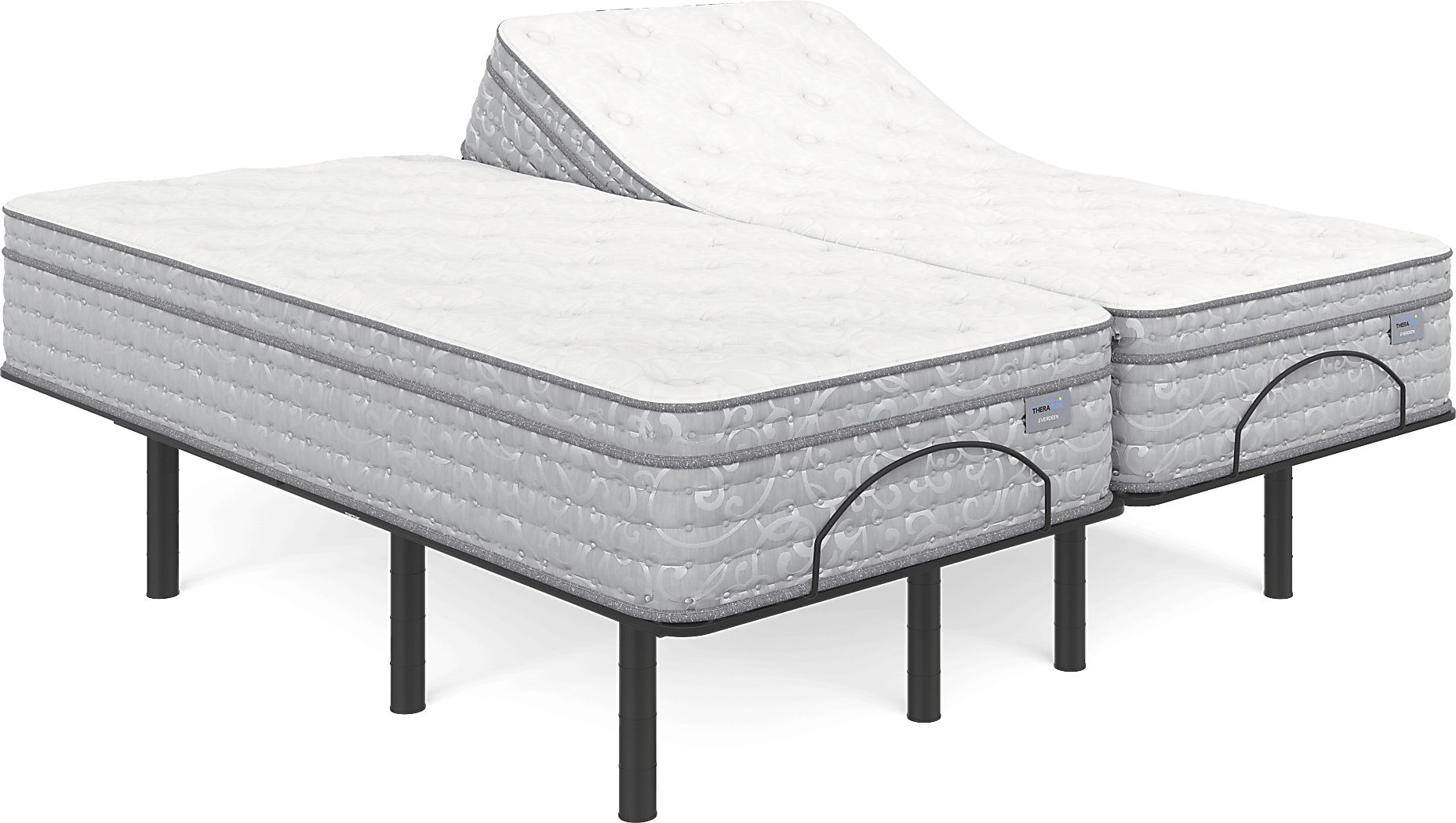 Therapedic Everdeen Split King Mattress with Head Up Only Base - Thumbnail 2