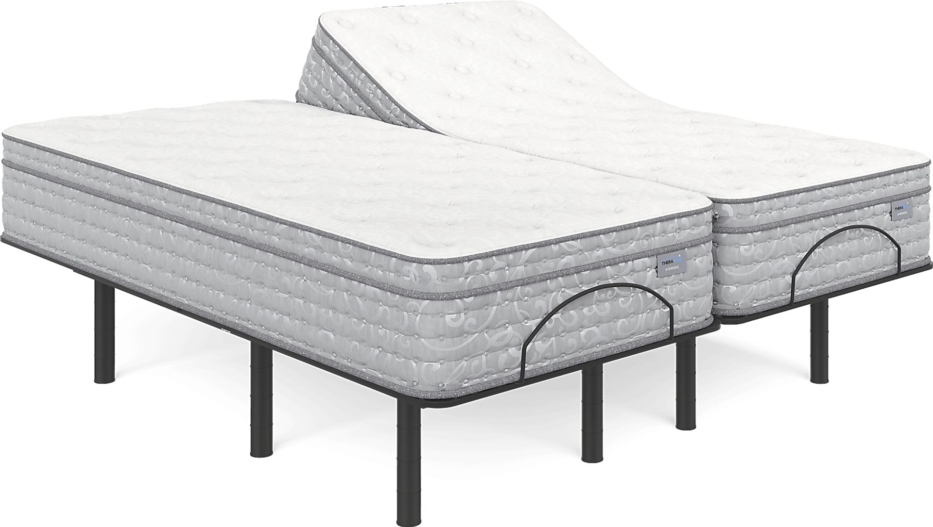 Therapedic Everdeen Split King Mattress with Head Up Only Base - Image 1