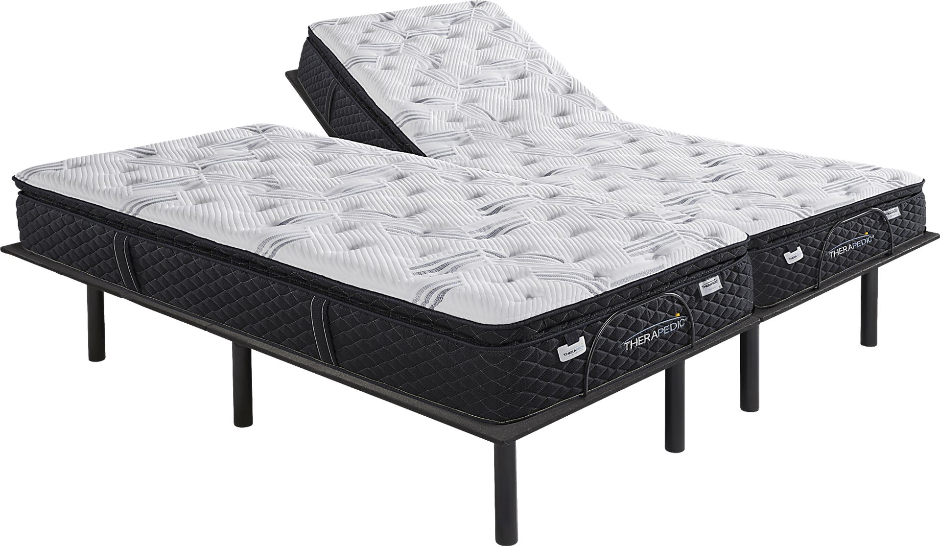 Therapedic Fairbank Split King Mattress with Head Up Only Base - Image 1