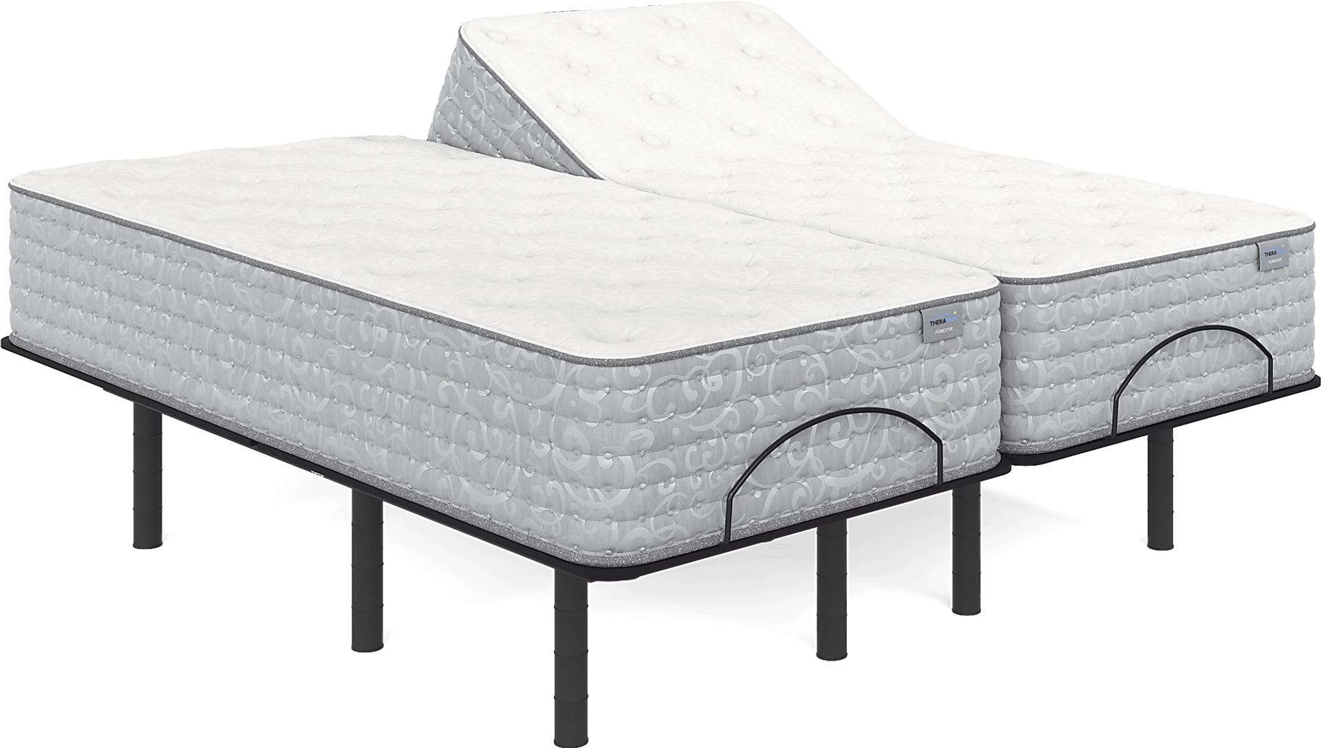 Therapedic Forester Split King Mattress with Head Up Only Base - Image 1