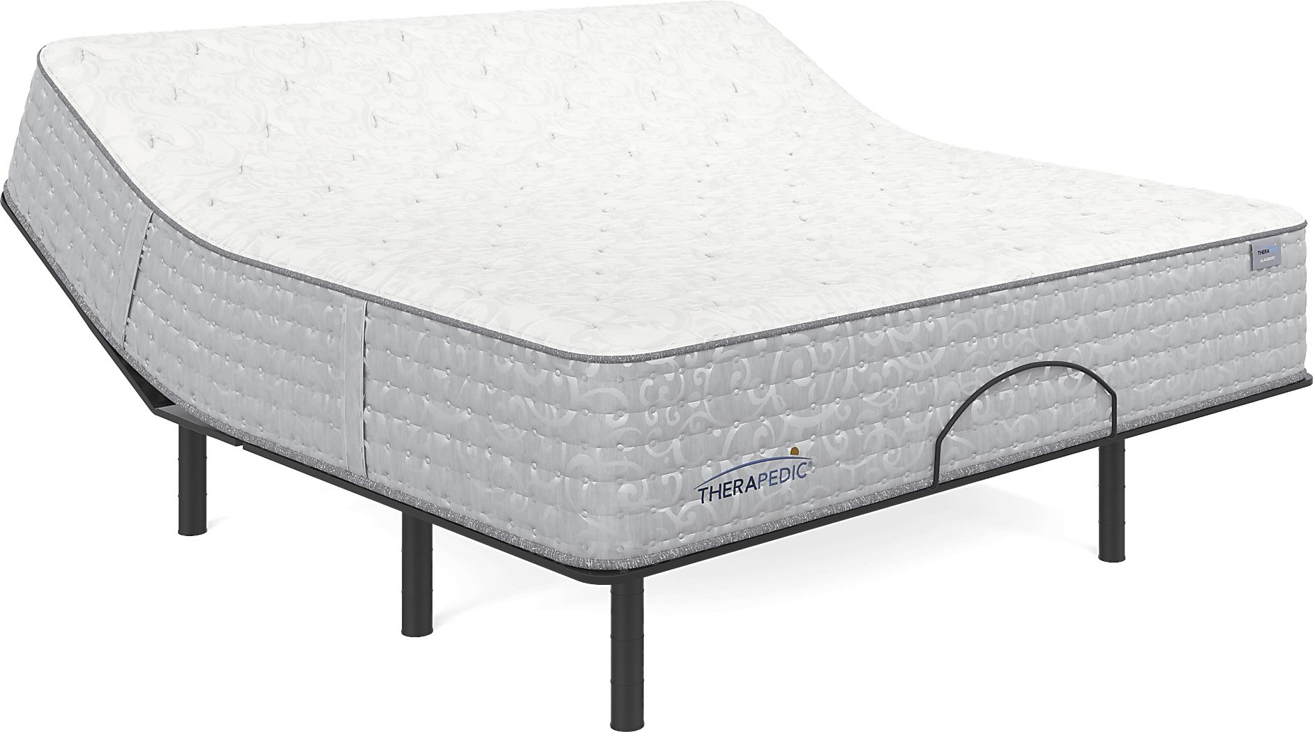Therapedic Glassboro King Mattress with Head Up Only Base
