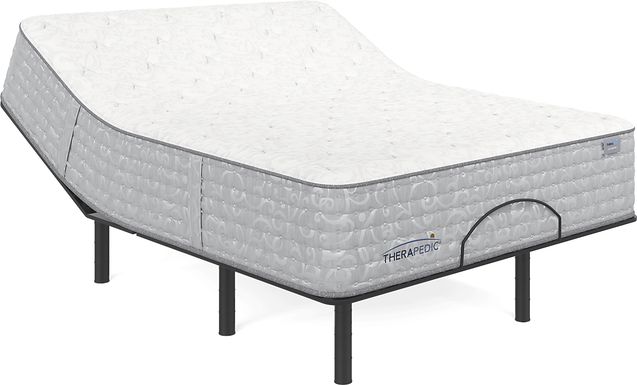 Therapedic Glassboro Queen Mattress with Head Up Only Base