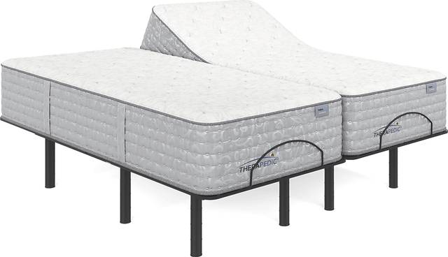Therapedic Glassboro Split King Mattress with Head Up Only Base - Thumbnail - Image 1