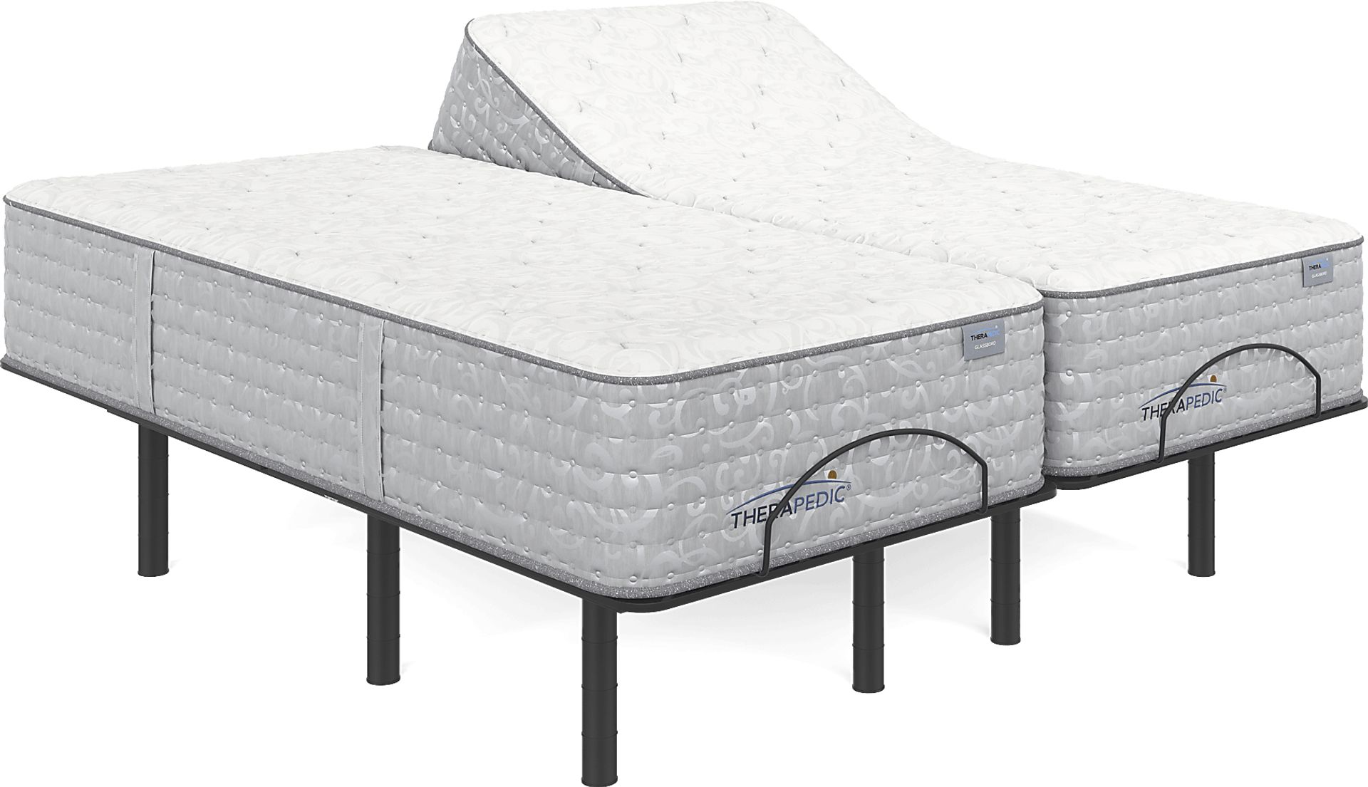 Therapedic Glassboro Split King Mattress with Head Up Only Base - Image 1