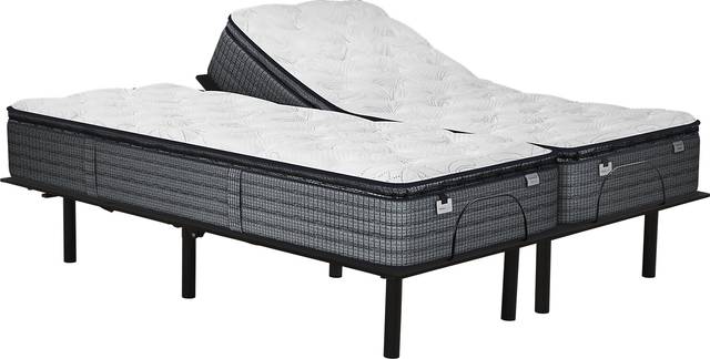 Therapedic Gleaston Split King Mattress with RTG Sleep 2000 Adjustable Base - Thumbnail - Image 1