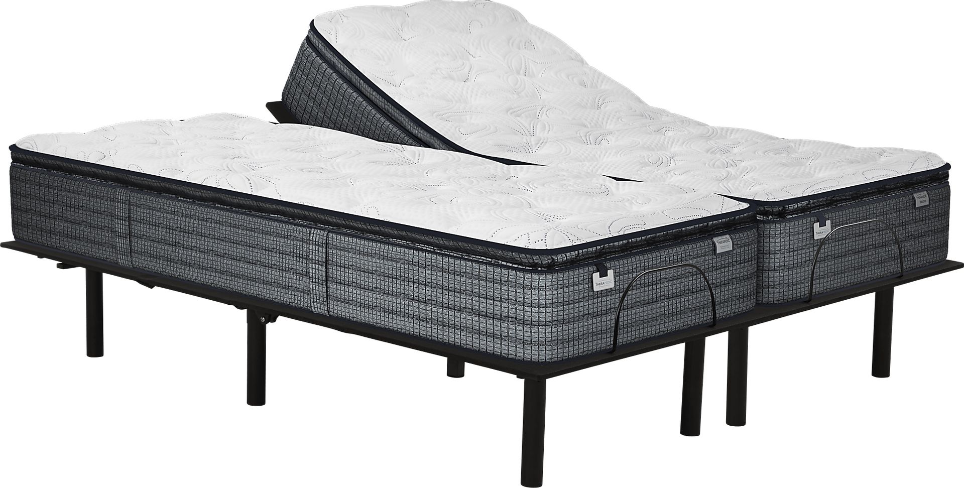 Therapedic Gleaston Split King Mattress with RTG Sleep 2000 Adjustable Base - Image 1