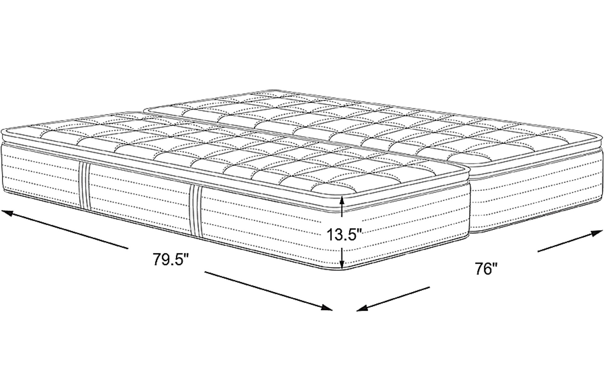 Therapedic Whexley Split King Mattress Rooms to Go