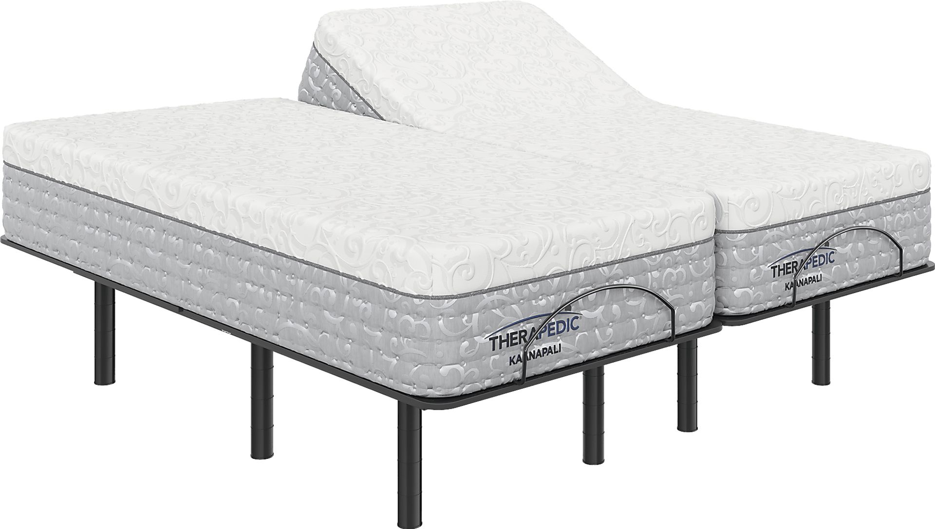 Therapedic Kaanapali Split King Mattress with Baselogic Silver - Image 1