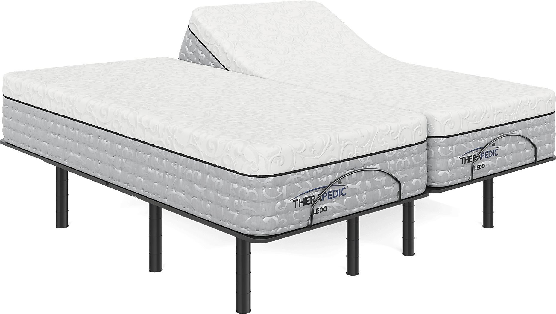 Therapedic Ledo Split King Mattress with Head Up Only Base - Thumbnail 3