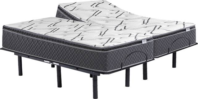 Therapedic Topaz Split King Mattress with Head Up Only Base - Thumbnail - Image 1