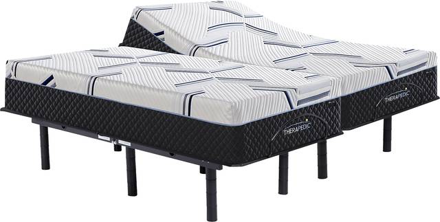 Therapedic Whexley Split King Mattress with Head Up Only Base - Thumbnail - Image 1