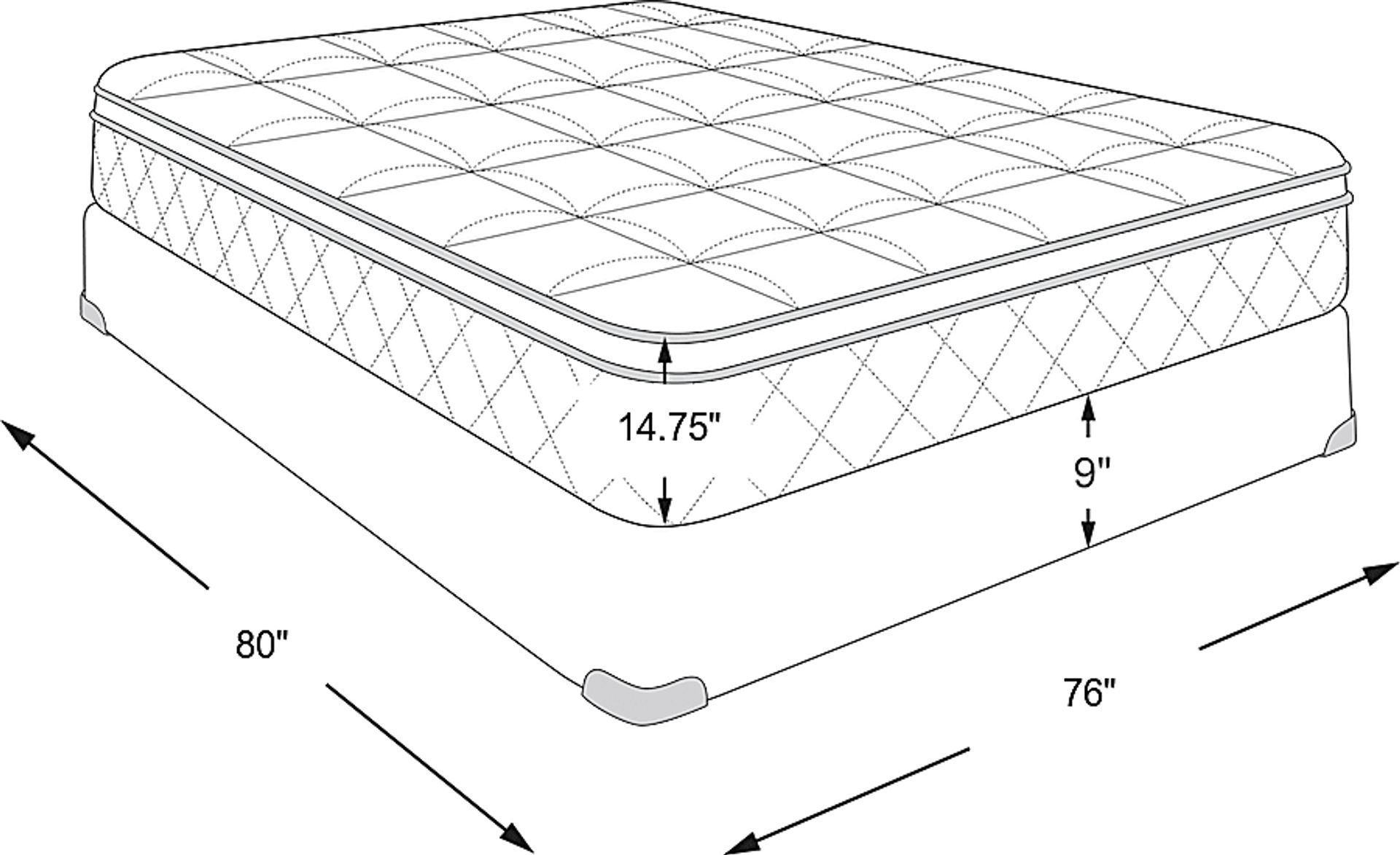 Dimension Image. Please refer to the Dimension Tab on this page for dimension details.