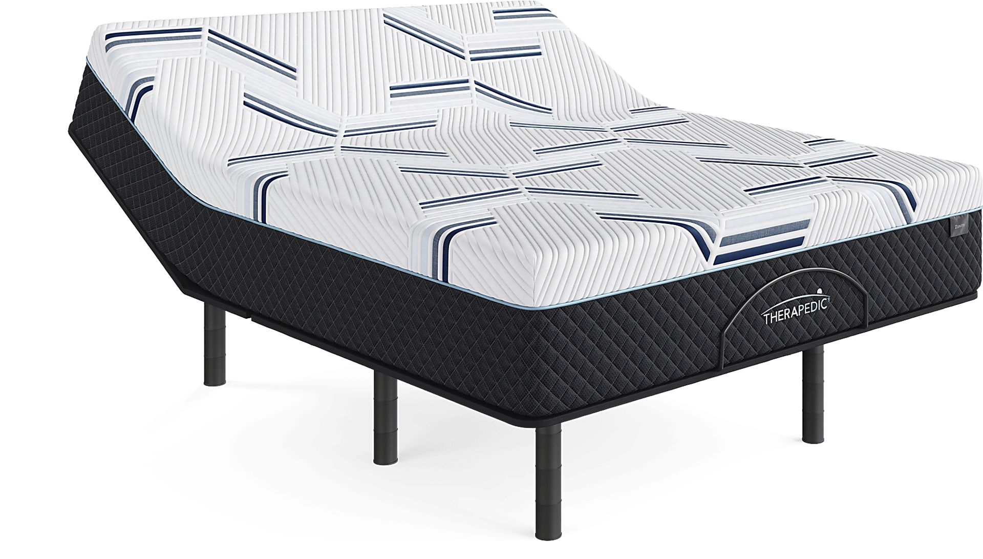 Therapedic Zenith Queen Mattress with Head Up Only Base - Image 1