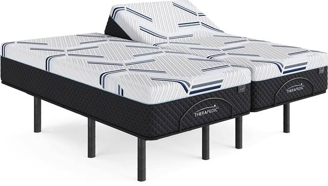 Therapedic Zenith Split King Mattress with Head Up Only Base - Thumbnail - Image 1