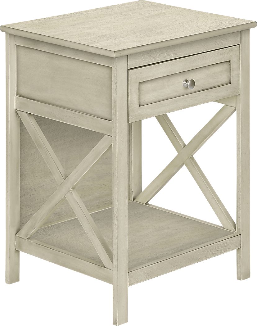 Therra White End Table