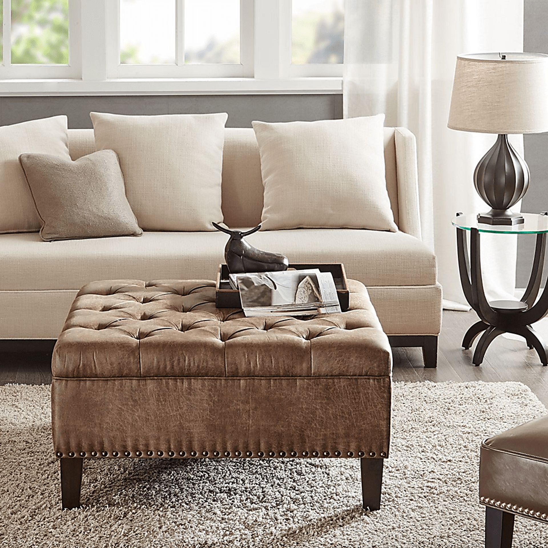 Therrell Brown Cocktail Ottoman - Image 5