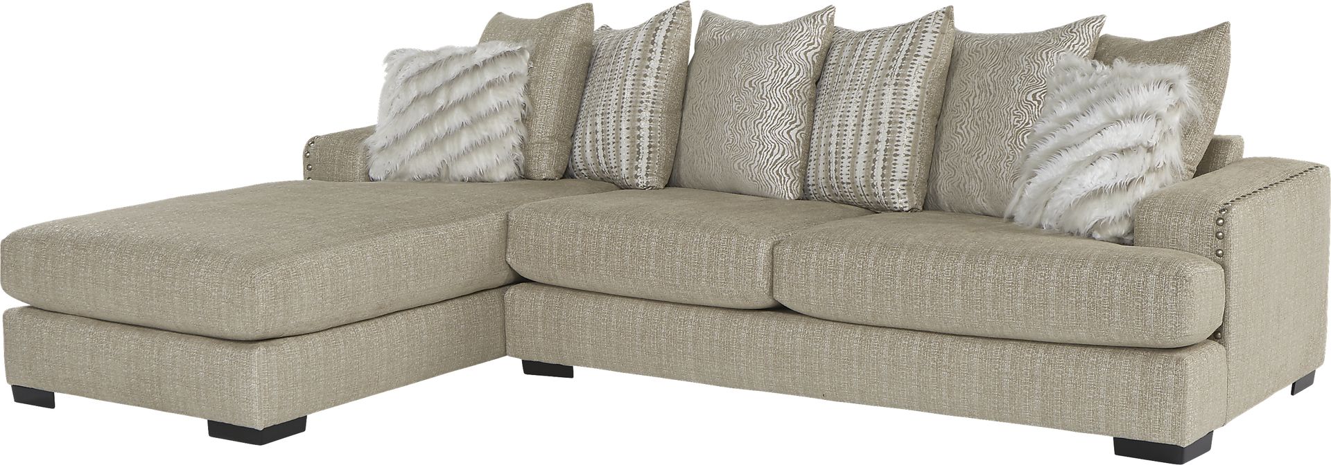 Thessaly Beige 2 Pc Sectional - Image 1