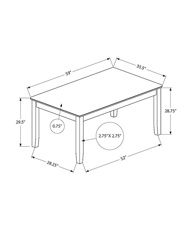 Thiac Brown Dining Table - Thumbnail - Image 5