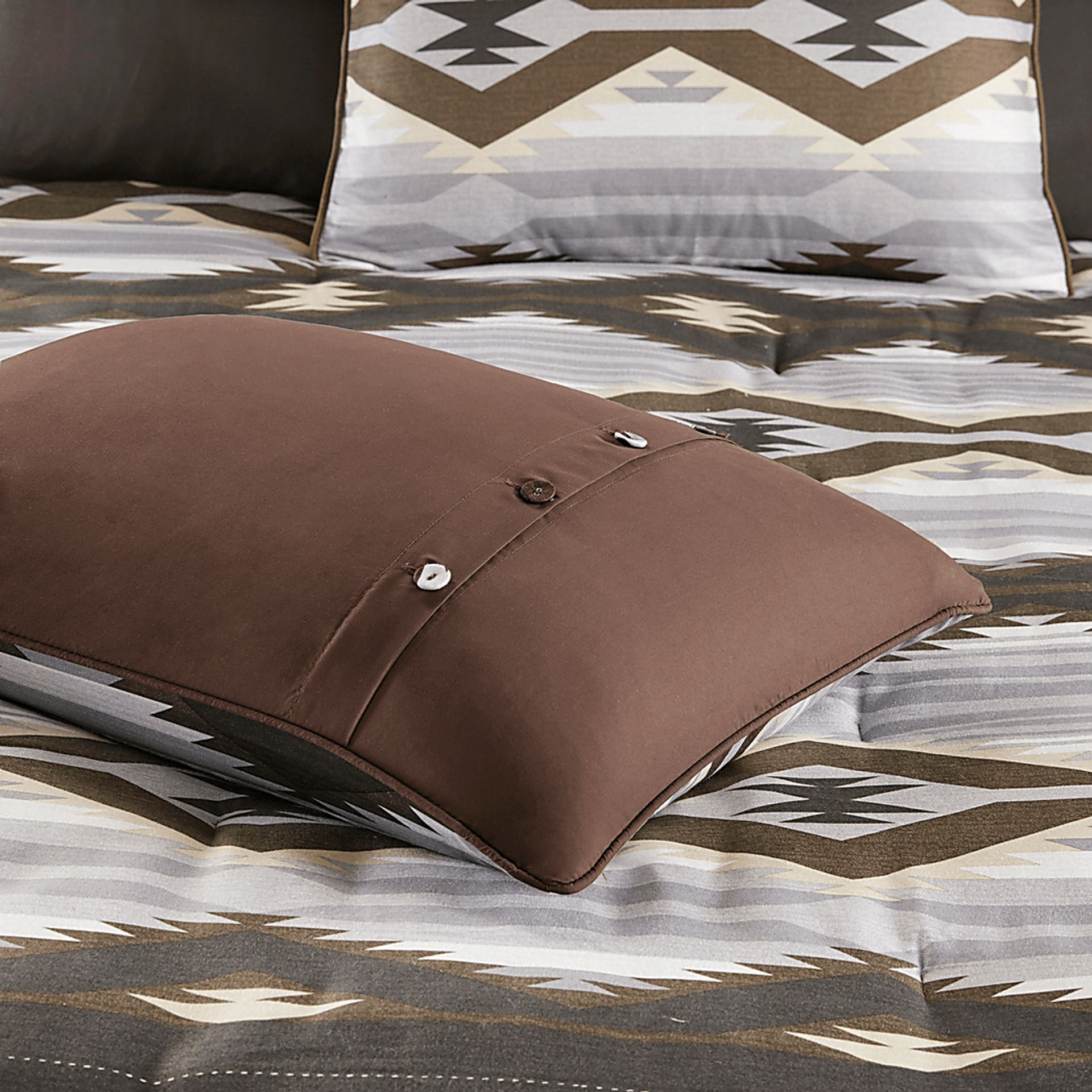 Thibodeaux Gray Full Comforter Set - Image 4